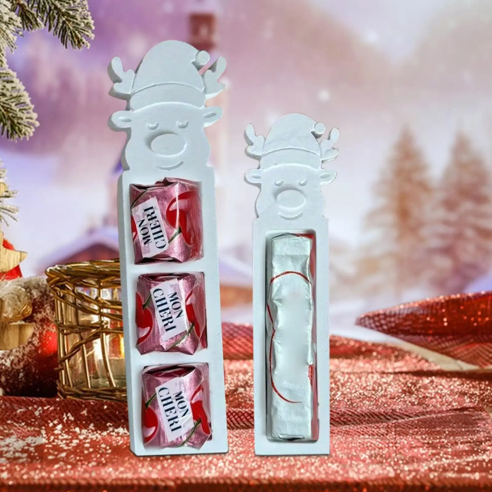 

Рождественские силиконовые формы с оленями, белые силиконовые формы для оленя, праздничные праздничные художественные формы для рукоделия для украшения конфет, паста, резинка