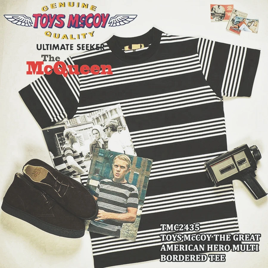 

MCQUEEN Kage Style Striped Short Sleeve TOYS McCOY TEE!