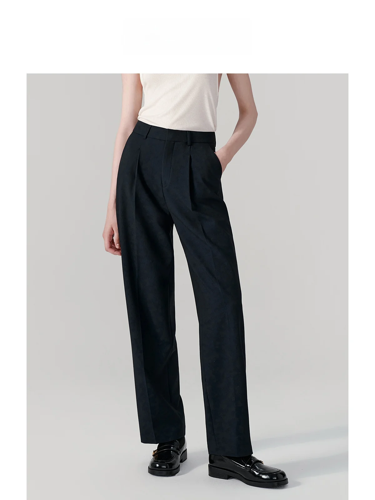

Professional High Waist Wide Leg Suit Pants for Women Interview Business Casual Trousers Long Pants Polyester Fiber