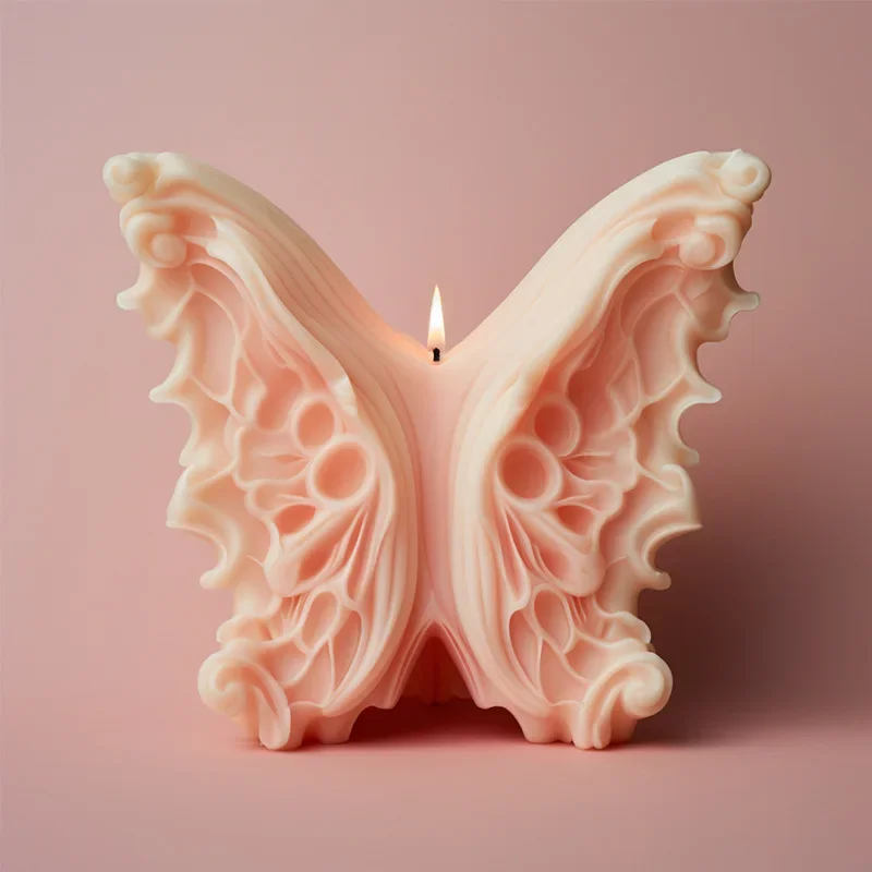 DIY Butterfly Candle Silicone Mold Handmade Soap Aroma Candle Plaster Butterfly Angel Ornament Molds Home Decoration Crafts