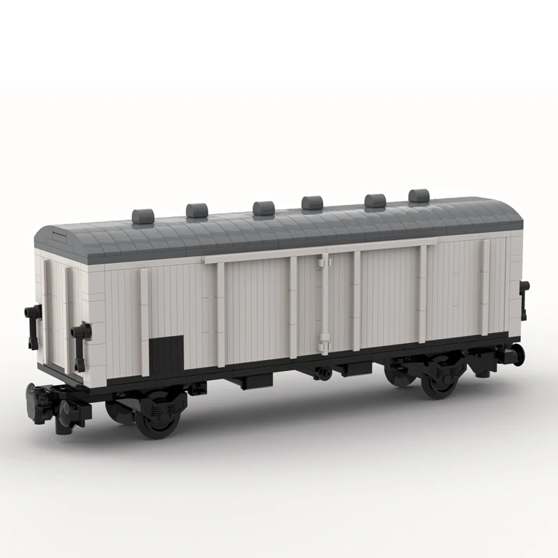 

542PCS MOC city industrial 2-axle refrigerator Wagon car trains model DIY creative ideas ChildToy birthdayGift technology Blocks