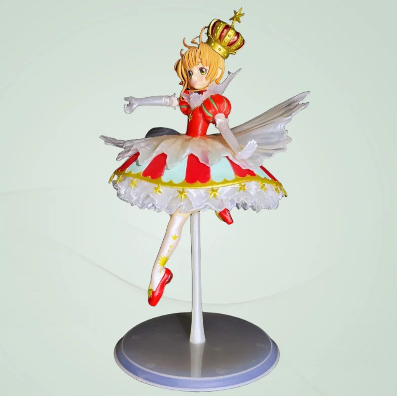 Figurine de dessin animé Sakura Card Captor, poupée de collection du 15e anniversaire, belle fille Transformable, petite fleur de prunier, modèle en bois