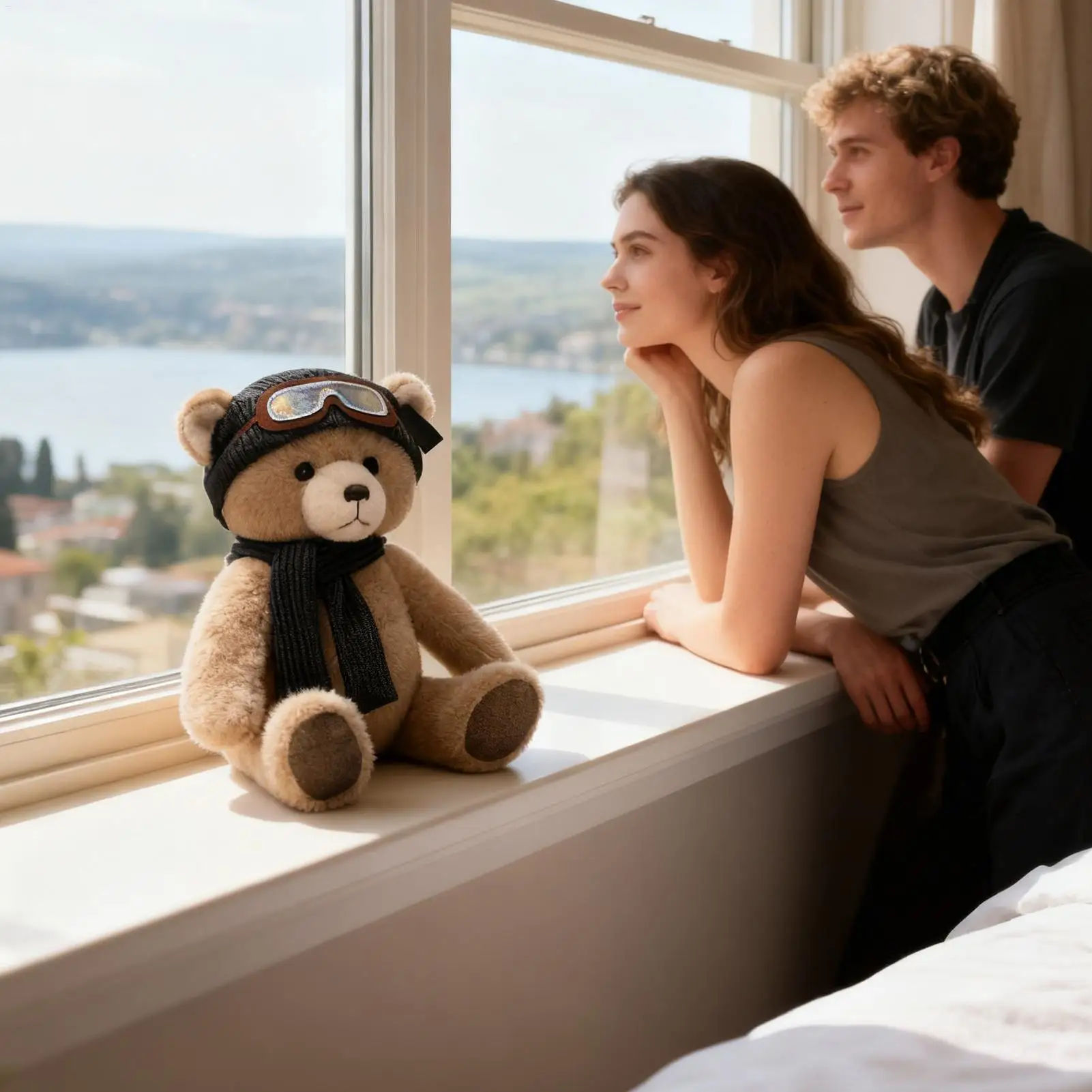 

Для плюшевого мишки, милый плюшевый мишка, плюшевая игрушка, мишка, кукла, шапка и шарф для детей, девочек, женщин, диван, прикроватная тумбочка для гостиной