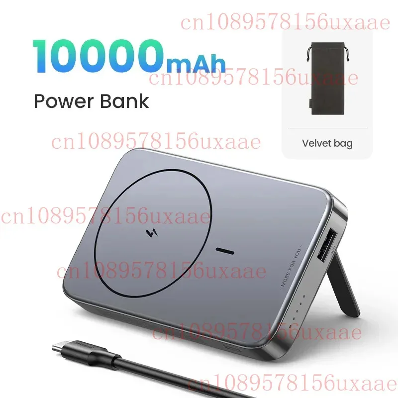 

ДЛЯ UGREEN 10000 мАч Power Bank Magsafe Wireless Portable PD 20 Вт Магнитная быстрая зарядка для iPhone 16 15 14 13 12 Pro Max PB206