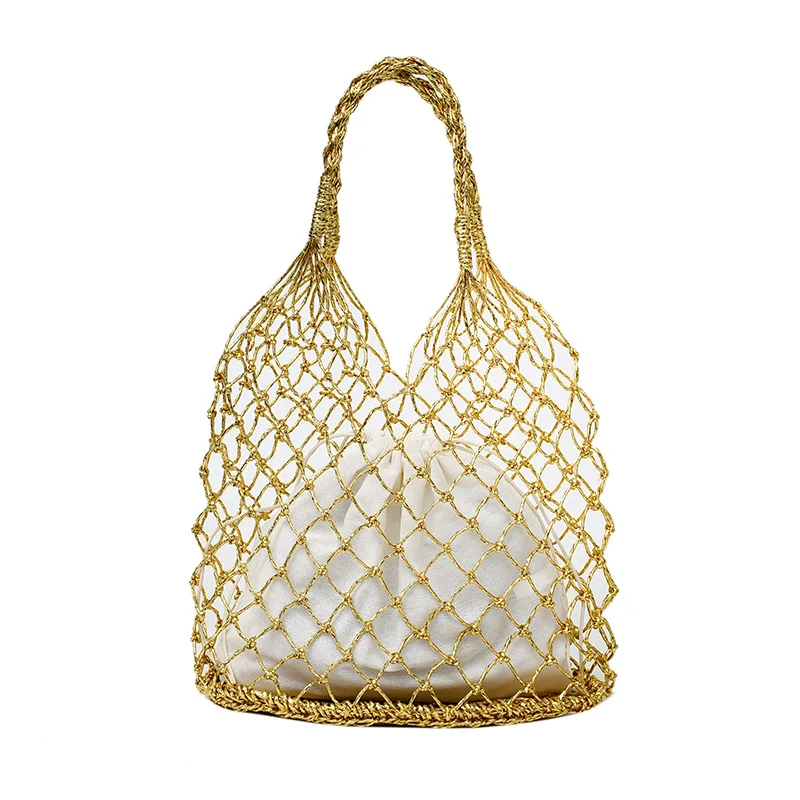 

Fashion Woven Bag Large Capacity Storage Bag Woven Portable Woven Bag Weave Bucket Bag Girls Beach Bag