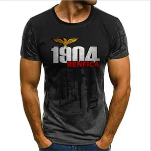 بنفيكا-تي شيرت نادي متدرج لكرة القدم للرجال ، سريع الجفاف ، قميص كبير جدا بأكمام قصيرة ، بلوزة فضفاضة غير رسمية ، أزياء صيفية ، رياضة أعلى 6 جاكيتات بنفيكا مبيعات - رقم 3