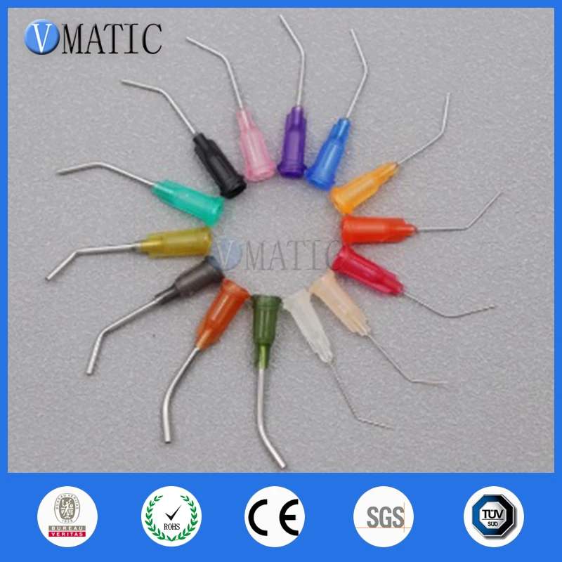 

Высококачественная смешанная упаковка, изогнутая 45 градусов, 14-30 г, 1 дюйм, изогнутая игла для дозирования клея Люэра, 1 дюйм, игла для дозирования клея