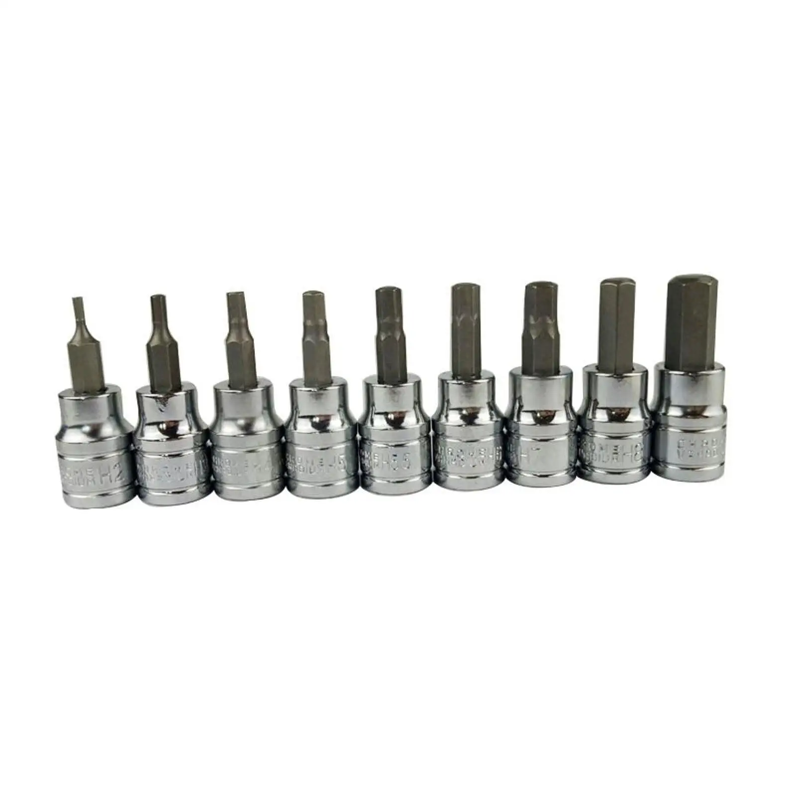 9x Hex Bit Socket Set Sturdy Professional Multifunction Heavy Duty Hexagonal Sleeve Set Impact Socket Set for Repairing Home