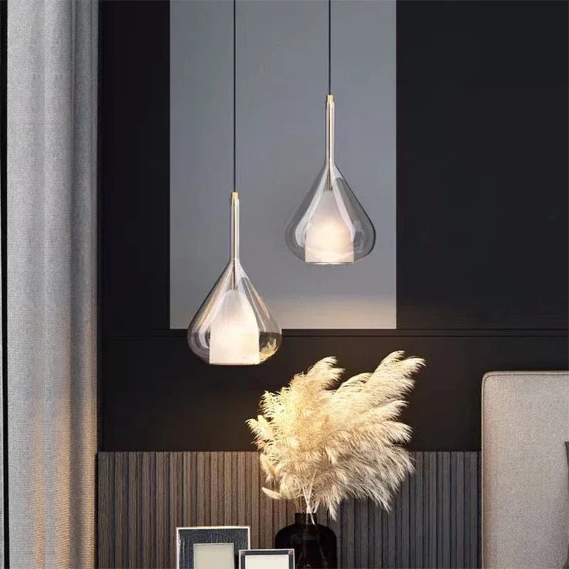 

Glass Pendant Lights Modern LED Chandelier Luxury Pendant Lamp suspension Kitchen Living Room Bedroom Beside ceiling dinning