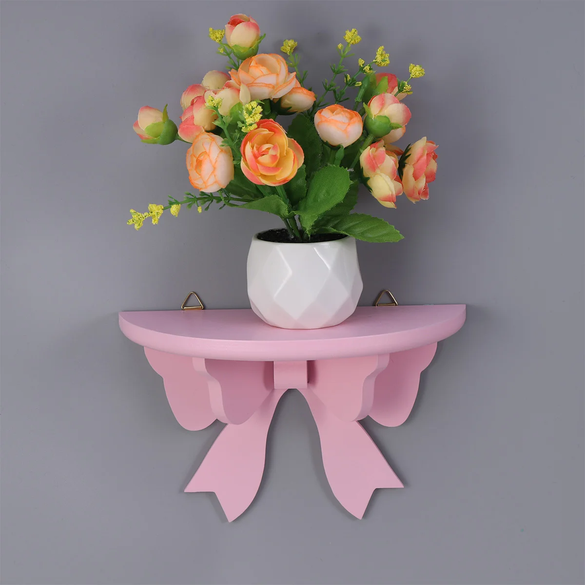 

Bookshelves Wooden Partition Storage Holder Bracket Pink Girl Home Decor