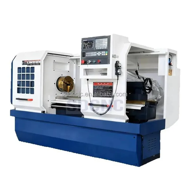 소형 2축 CNC 기계 Ck6136 평상형 수평 금속 선반 220V 새 제품