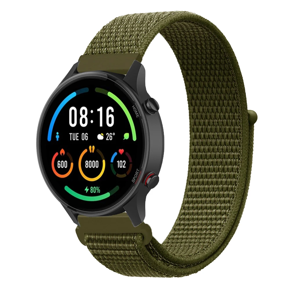 22mm Nylon Loop Strap For Xiaomi MI Watch Color SmartWatch Band For Xiaomi Mi S1 Active Pro Sport Wristband Bracelet Correa Belt