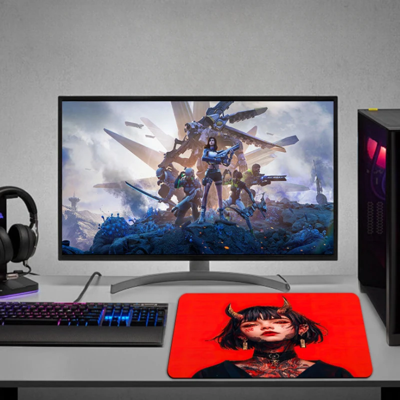 Grand tapis de souris de jeu en caoutchouc non ald, motif UNIS issant, tapis de bureau en polymères lisses, accessoires de jeu améliorés, Esports, bureau