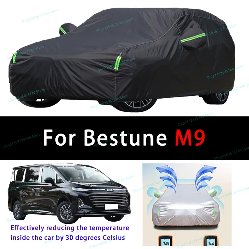 

For Bestune M9 Summer Full Car Covers Outdoor Sun uv Protection Dust Cooling Protective Auto Protective Cover