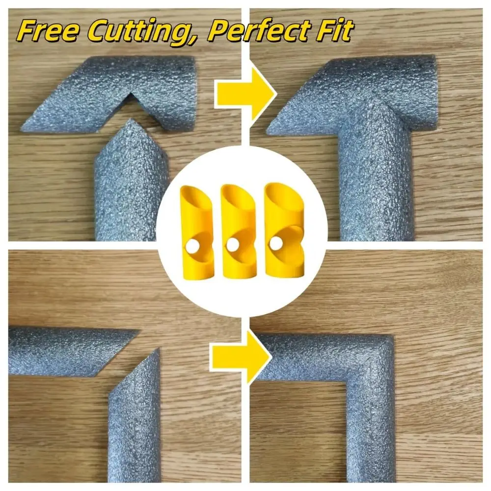 3Pcs 15mm/ 22mm/28mm Foam Pipe Cutting Tool Easy To Use Durable Insulation Cutting Fixture Three-Tube Commercial Places