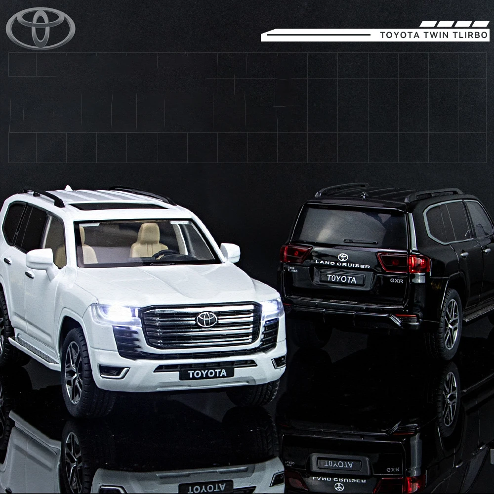 1:24 Toyota LAND CRUISER PRADO Sleutelbediening Legering Model Auto Geluid en Licht Trek kinderen Speelgoed Collectibles verjaardagscadeau