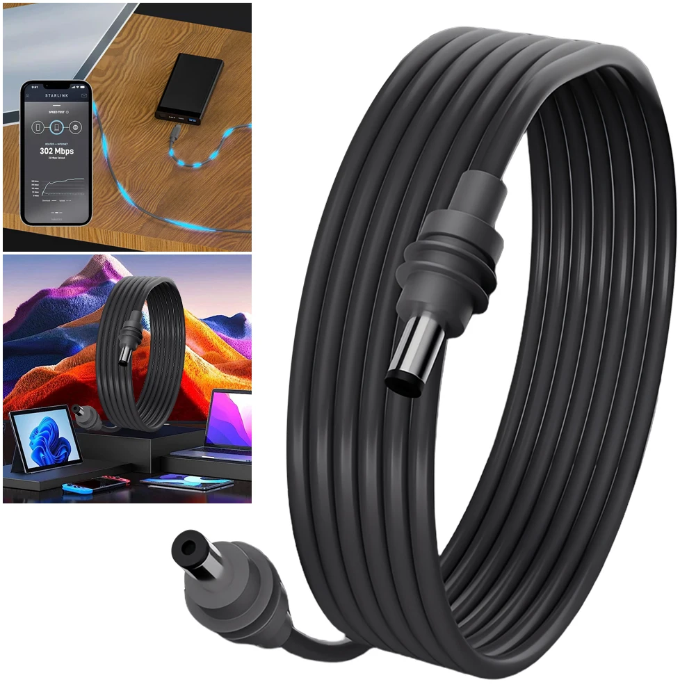 

Для Starlink Mini Gen 3, адаптер питания USB C к постоянному току, внешний водонепроницаемый входной кабель постоянного тока Type-C, сменный зарядный шнур