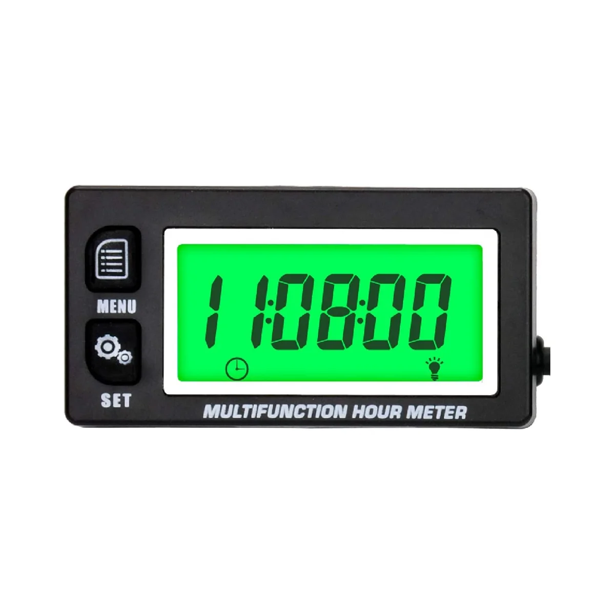 

LCD Digital Hourmeter Tachometer Engine Thermometer Replaceable Clock for Motorcycle ATV Marine Boat Gasoline Engines