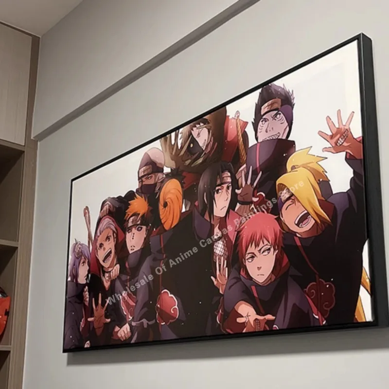 Naruto Family Portrait Anime Animation Peripheral Xiao Cartoon Decorative Painting Bedroom Background Wall Mural