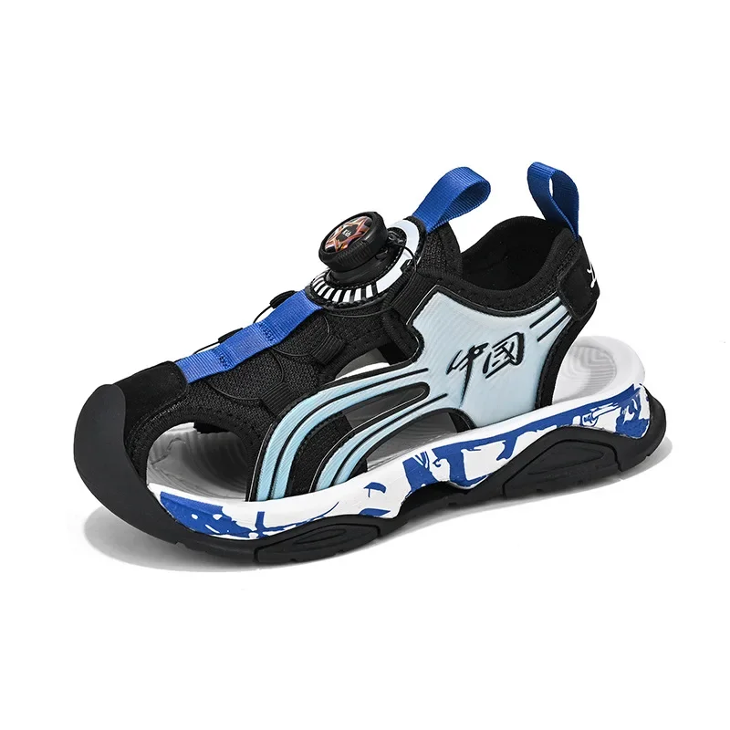 Zomer Nieuwe Casual Mode Draaibare Gesp Kinderen Jongens Mode Sandalen Veelzijdige Sport Comfortabele Slijtvaste Sandalen