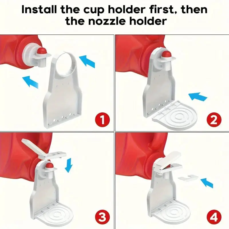 ~Spill-Free Laundry Detergent Dispenser Cup Holder With Push-Pause Spray Nozzle,Space-Saving,Laundry Room Accessories
