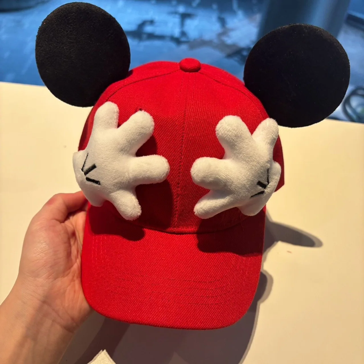 Parent-child matching set Cute Mouse ear Baseball Cap Adjustable Snapback Hat Children's Teens Adults Cartoon Sun Hat