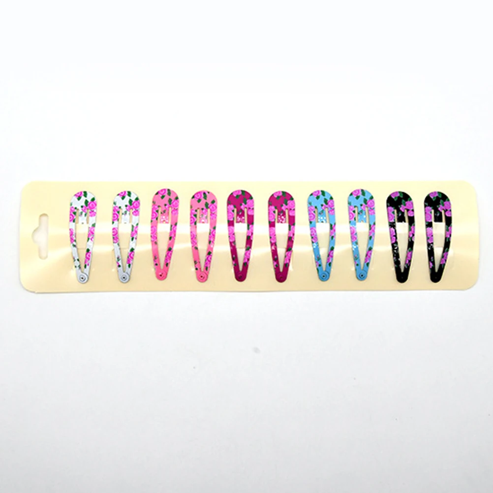 

Children Hairpin Patterned Clips Floral Design Toddler Girls Kids Cartoon Barrettes Girls Snap Hairpins School