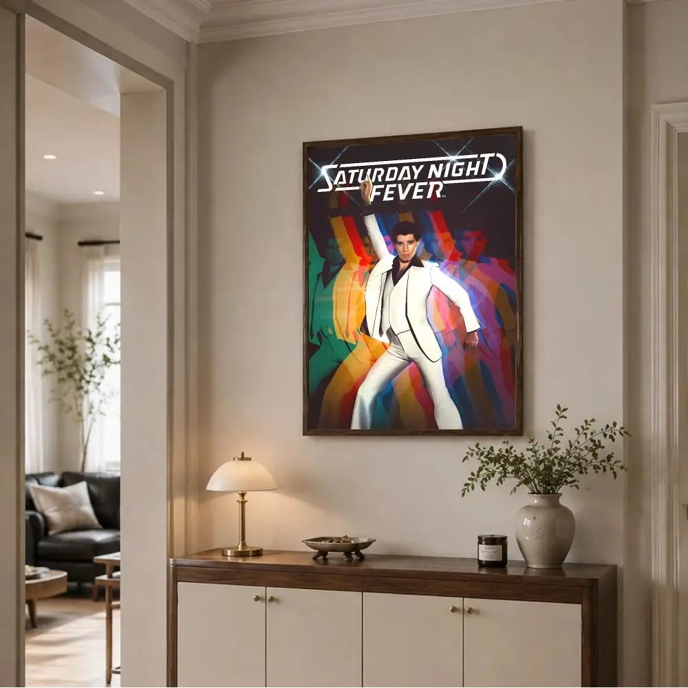 Iconic Retro Film S-Saturday Night Fever Poster Wall Decor for Young Collectors, Indoor and Outdoor Decor