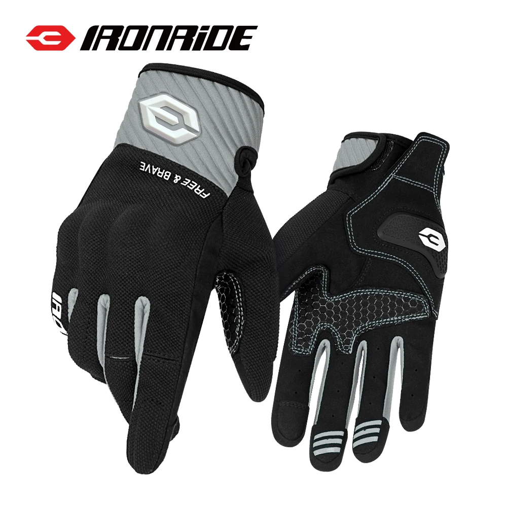 

Motorcycle Gloves Men's Off-road Motorcycle Anti Fall And Anti Slip Riding Gloves Breathable Touch Screen Full Finger Gloves