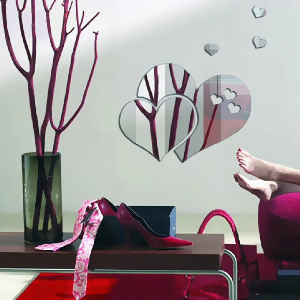 

Mirror Wall Sticker Silver Waterproof Acrylic Home Decoration Adhesive Film For Bedroom Office Interior Wall Art Decal