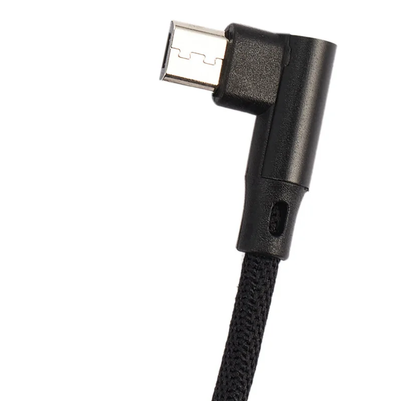 ABGI-3X 15cm 마이크로 USB 5핀 직각-직각 90도 USB 2.0 듀얼 엘보 데이터 케이블 (태블릿 & 휴대폰 V8용)