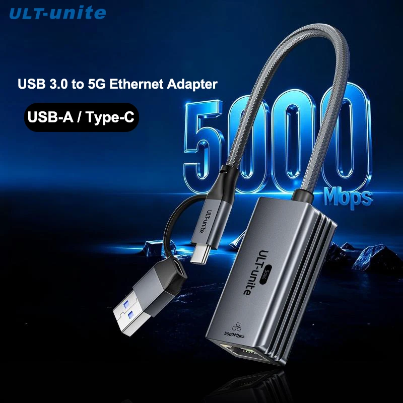 USB 3.0 Adaptateur Ethernet USB Type C 5000Mbps PC Internet USB Network Adapter RJ45 Type-C Gigabit Card for MacBook Laptop PC