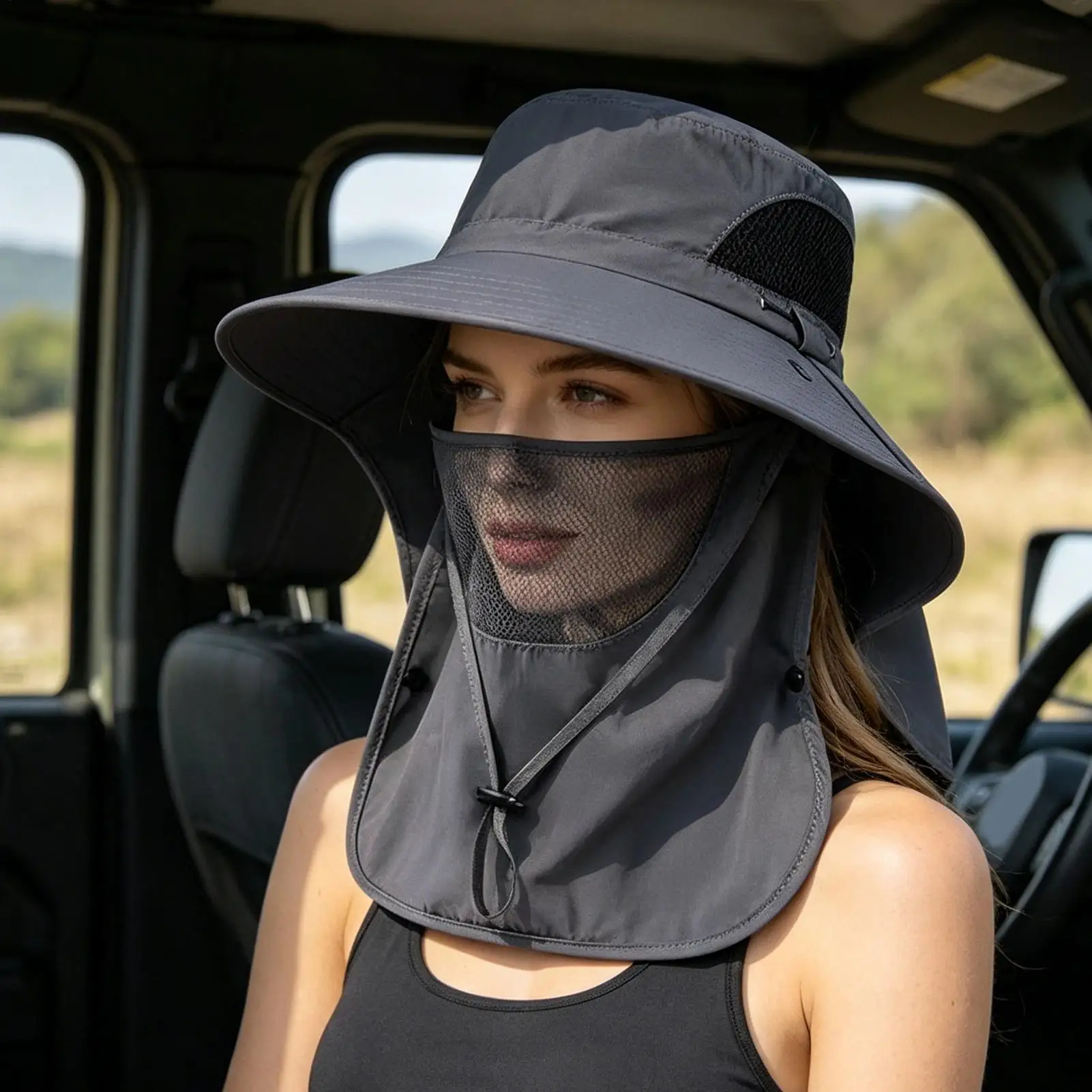 1 Stück Sommer-Sonnenhüte UV-Schutz Outdoor Jagd Angeln Kappe für Männer Frauen Wandern Camping Visor Bucket Hat Nackenschutz Fischerhut