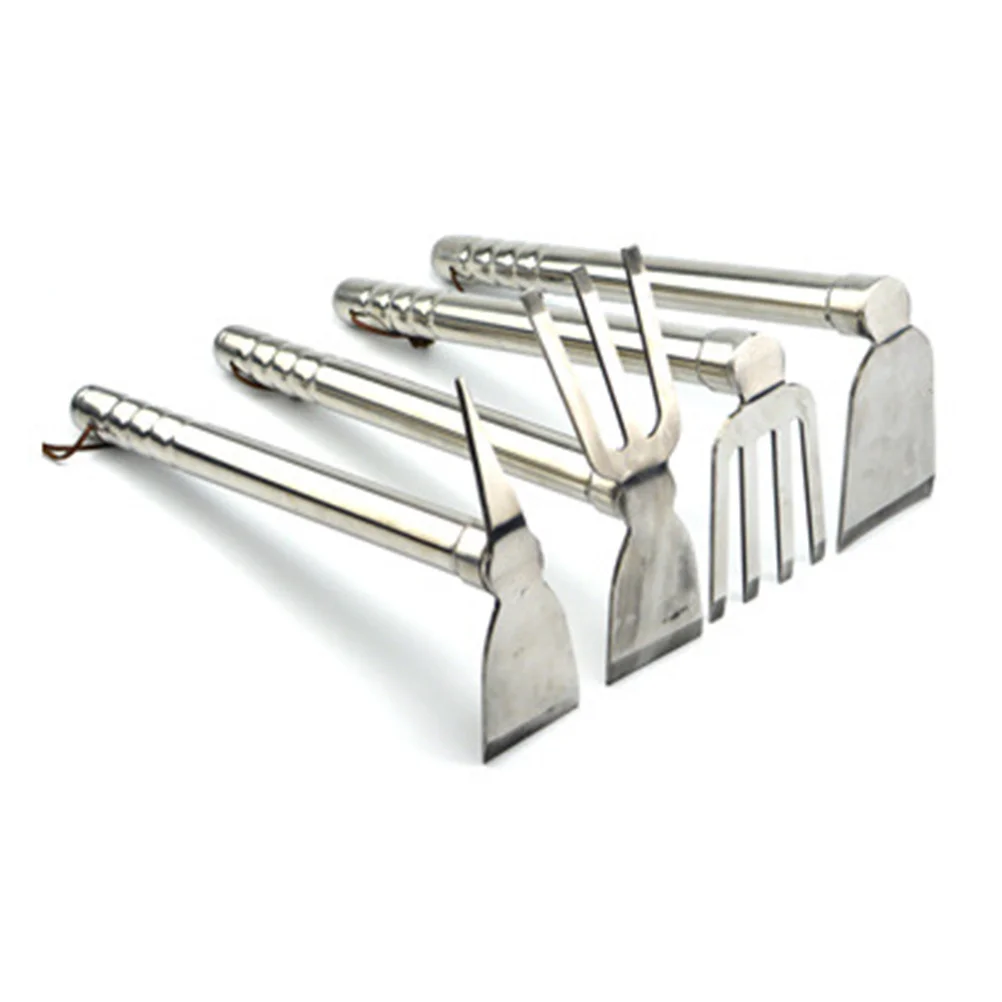 مجرفة محمولة من الفولاذ المقاوم للصدأ، أداة حديقة مزدوجة الاستخدام، متينة وخفيفة الوزن ومريحة، تصميم قوي #2