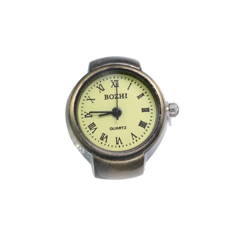 指時計小さな弾性ストラップ合金バンド腕時計カップルリングジュエリー時計男性女性子供キッズ男性新しいクォーツ時計リング