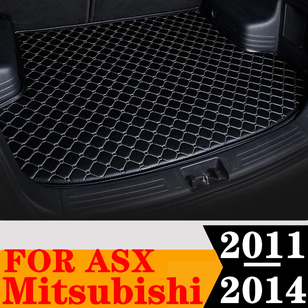 Car Trunk Mat For Mitsubishi ASX 2014 2013 2012 2011 Rear Cargo Liner Tail Boot Tray luggage Pad Carpet Interior Vehicles Parts