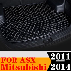 Car Trunk Mat For Mitsubishi ASX 2014 2013 2012 2011 Rear Cargo Liner Tail Boot Tray luggage Pad Carpet Interior Vehicles Parts