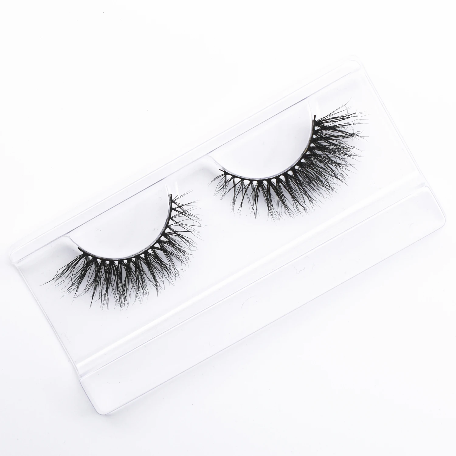 Cat Eye Lashes Real 3D Mink Eyelashes Natural Long Winged End Eye Elongated Eyelashes Mink Cils Eyelashes Extension Makeup Lash