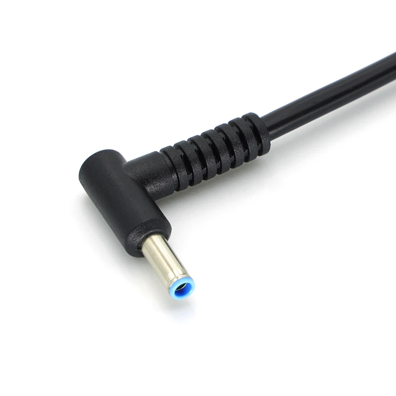 5.5*2.1mm To 4.5*3.0mm DC Power Charger Converter Adapter Right Angle Cable For HP Blue Tips ﻿