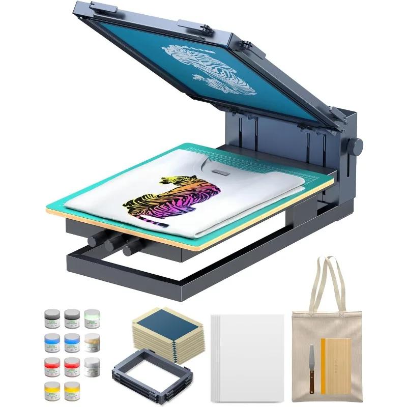 

Screen Printing Machine Multi-Color Kit, Screen Printing Kit with Pre-Coated Screen, Revolutionary