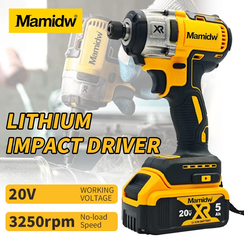 

Mamidw DCF887 Аккумуляторная отвертка Бесщеточная электрическая ударная отвертка 205 Нм Электрическая ударная дрель для аккумулятора Dewalt 20 В