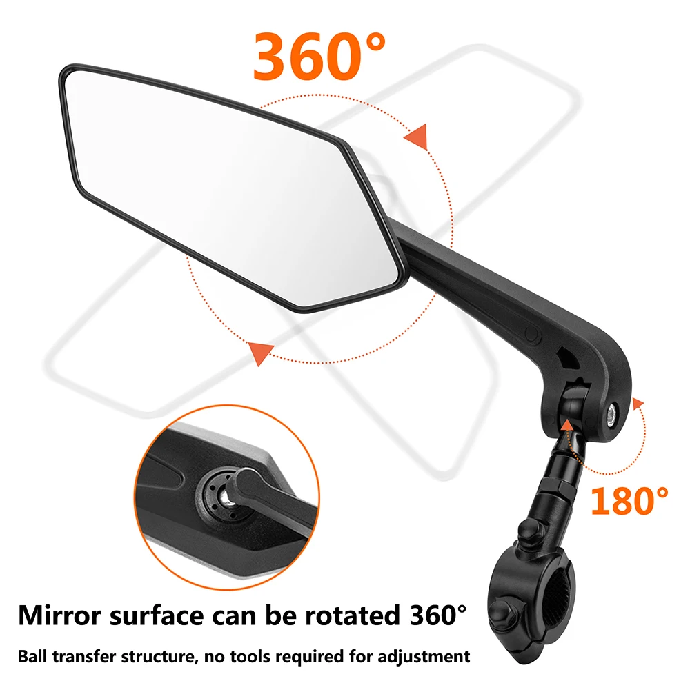 Bicycle Mirror Bike Rearview Mirror For Bicycle HD Adjustable Cycling Mirrors Left Right Angle Wide Bike Accessories