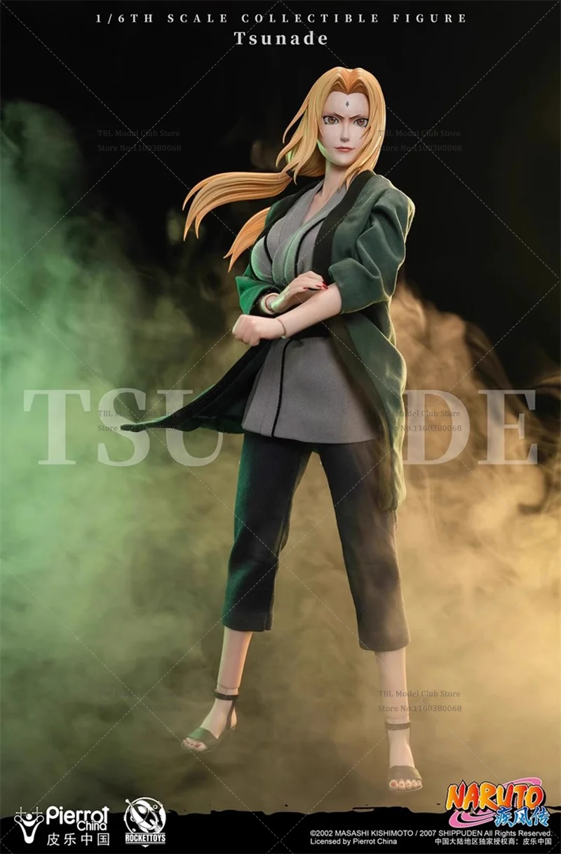 In Stock RocketToy  ROC-009 1/6  Scale Naruto Shippūden Tsunade Konohamura Kunoichi 12-inch Full Set Action Figure Soldier Toys