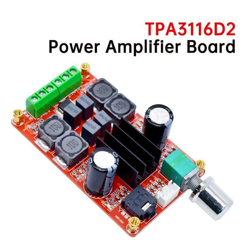 2*50W TPA3116D2 High-power Digital Amplifier Board TPA3116 Two-channel Amplifier Board 12-24V XH-M189