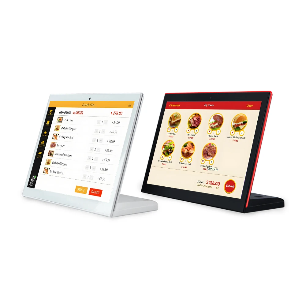 2026 New 10.1 Inch L Shape Android 11 RK3566 Tablet Wi-fi RJ45 NFC HD Business Use New Rockchip Restaurant Food Menu
