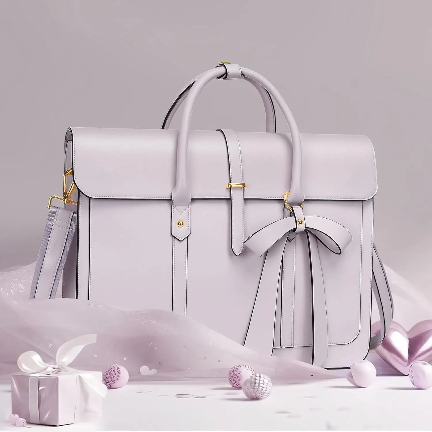 

Women's PU Leather Tote Bag 13.3 14 15 16 17.3 Inch Laptop Shoulder Backpack Handbag for MacBook Air pro M4 M3 M2 M2 Notebook
