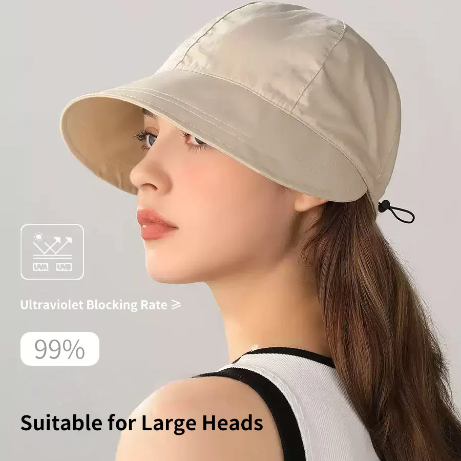 

Fashion Womens Ladies Summer Vacation Wide Brim Foldable Sun Hat Anti-UV Beach Visor Caps Casual Hats