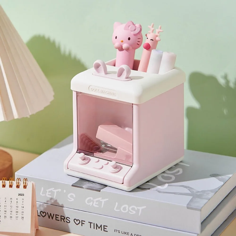 Table Decoraction Multi Grid Penholder Multifunctional Organizer Brush Holder Stationery Cartoon Storage Box