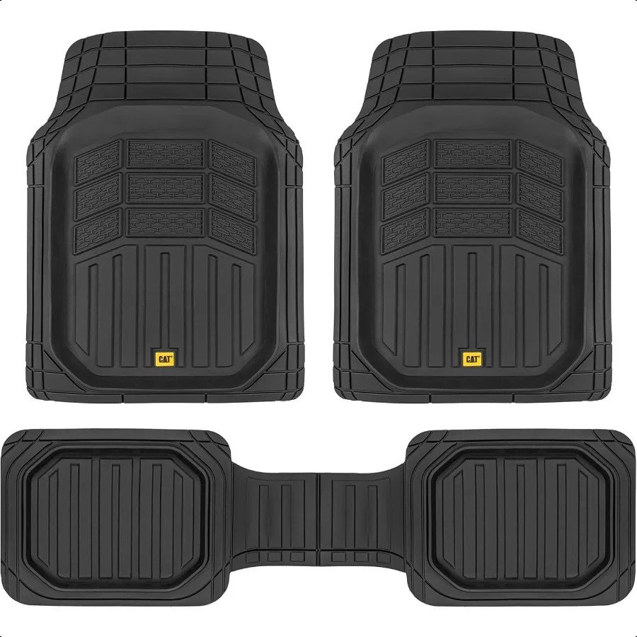 ® CAMT9013 3 قطع من سجادات الأرضية المطاطية ذات الأطباق العميقة شديدة التحمل مناسبة لسيارة شاحنة SUV وVan حماية إجمالية لجميع الأحوال الجوية Dur #1