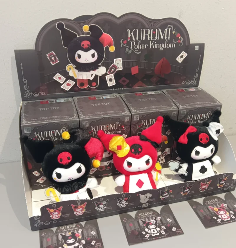 

Kuromi Poker Kingdom Series, плюшевая глухая коробка, милый брелок Kuromi для девочек, подарок на день рождения, новое поступление на складе